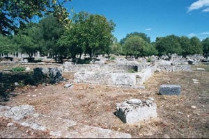 the ruins of greek hot tubs built around 300BC