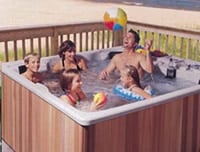 hot tub bathing is fun!