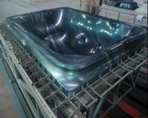 hot tub lucite acrylic shell vacuum former